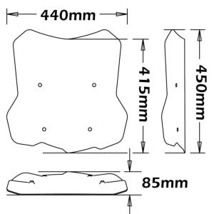 Parabrisas standard BMW F850GS 2018-2021 Â· 2